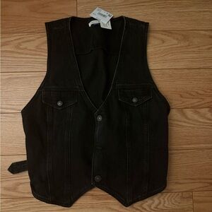 Black Denim Vest